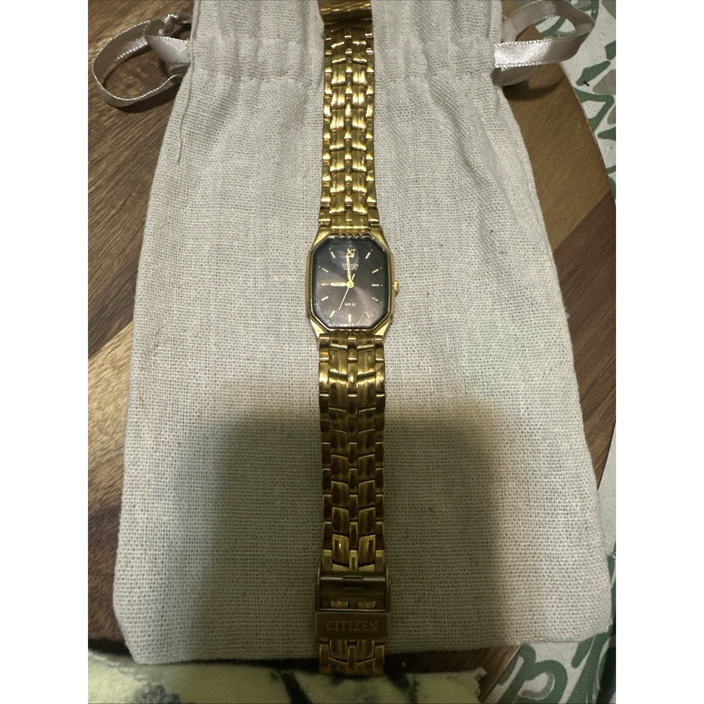 Citizen Gold-Tone Watch with Dark Dial